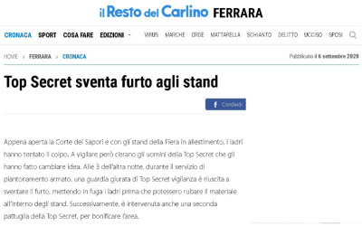 Gli operatori di Top Secret sventano vari tentativi di furto ai danni degli stand presenti